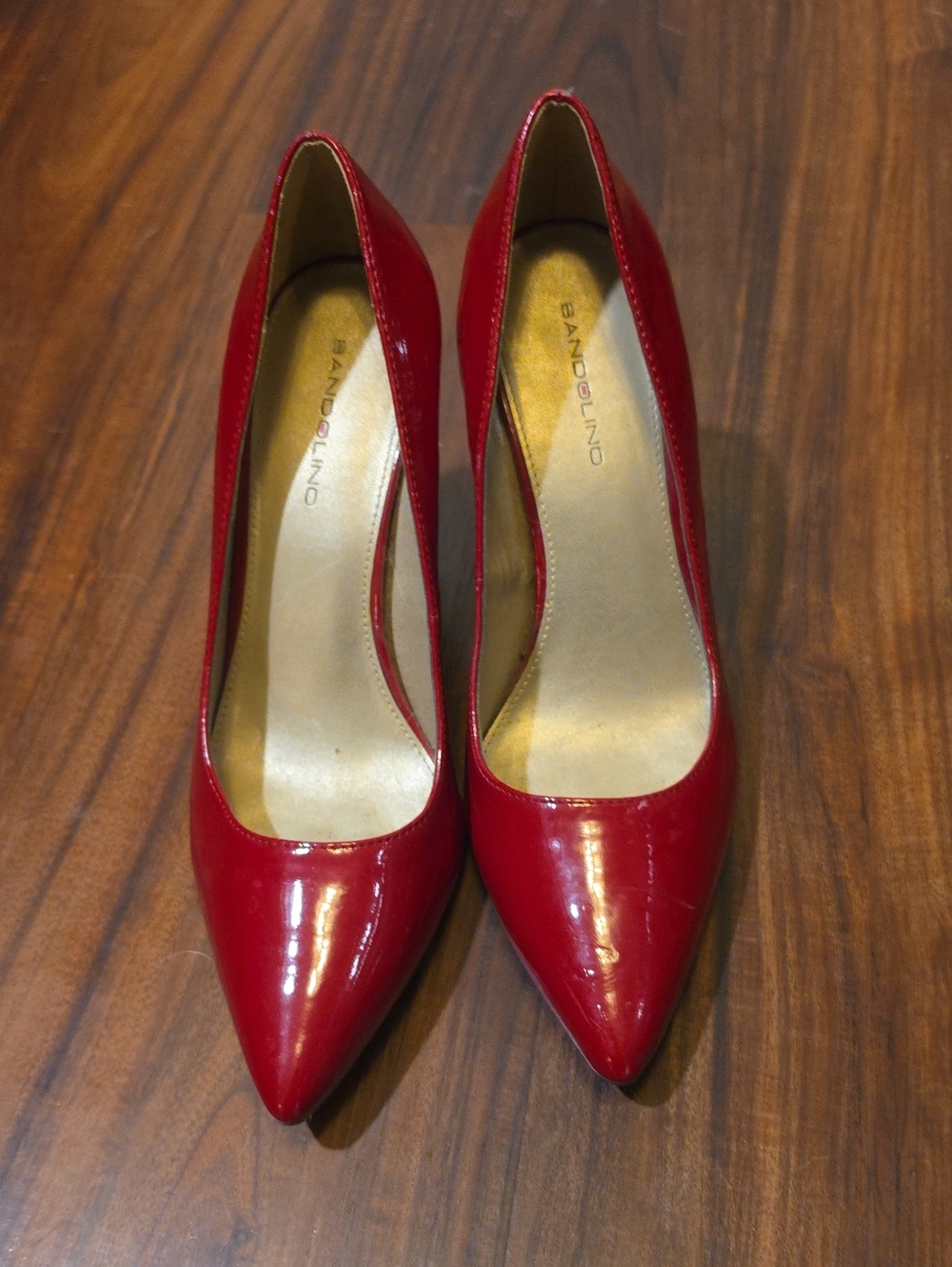 Bandolino Shiny Red Pointed-Toe Pumps